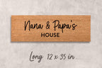Grandparents Welcome Doormat - Personalized Natural Coir Mat