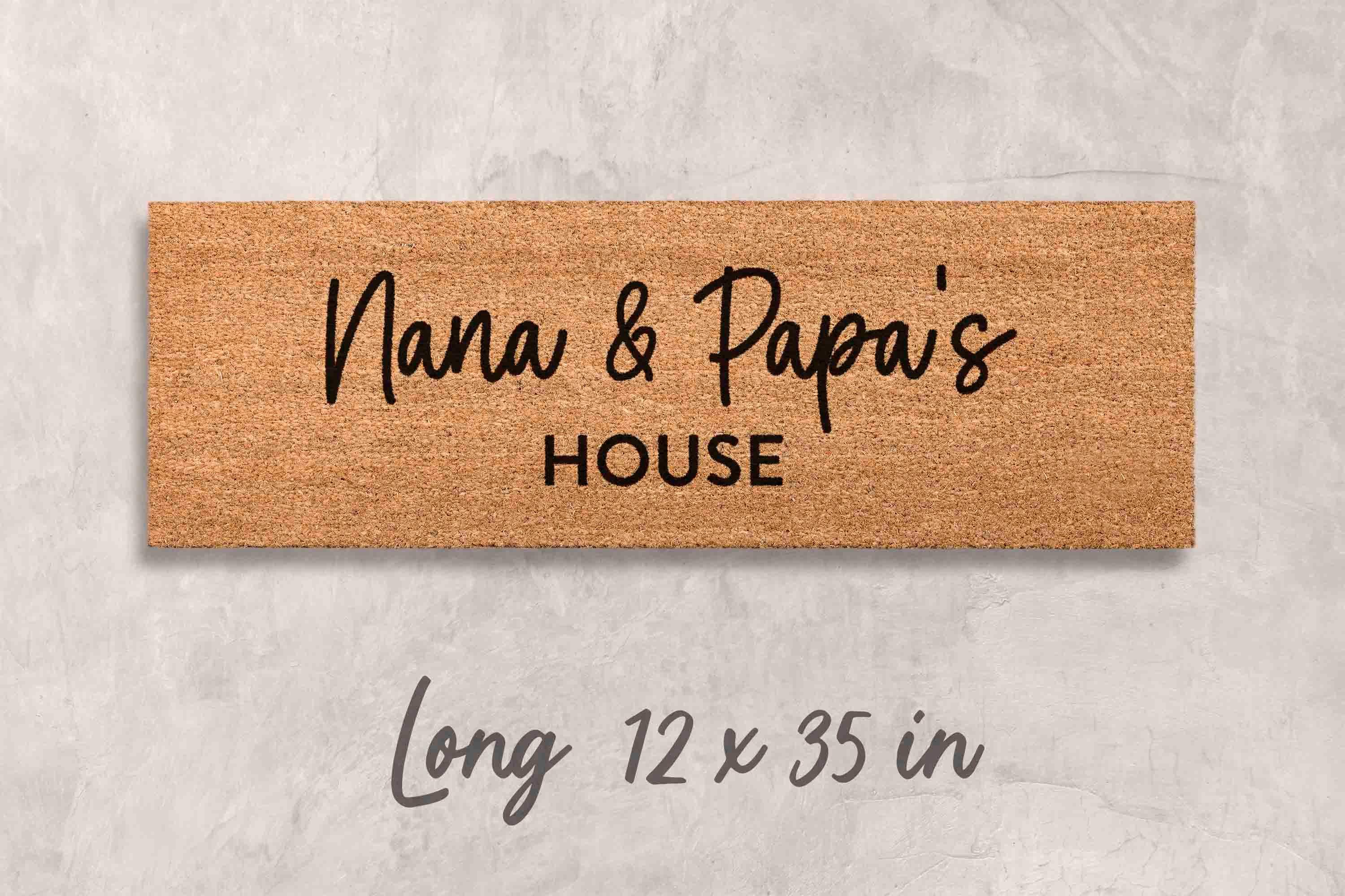 Grandparents Welcome Doormat - Personalized Natural Coir Mat