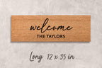 Welcome Mat: Custom Family Name Doormat (Natural Coir, Latex)