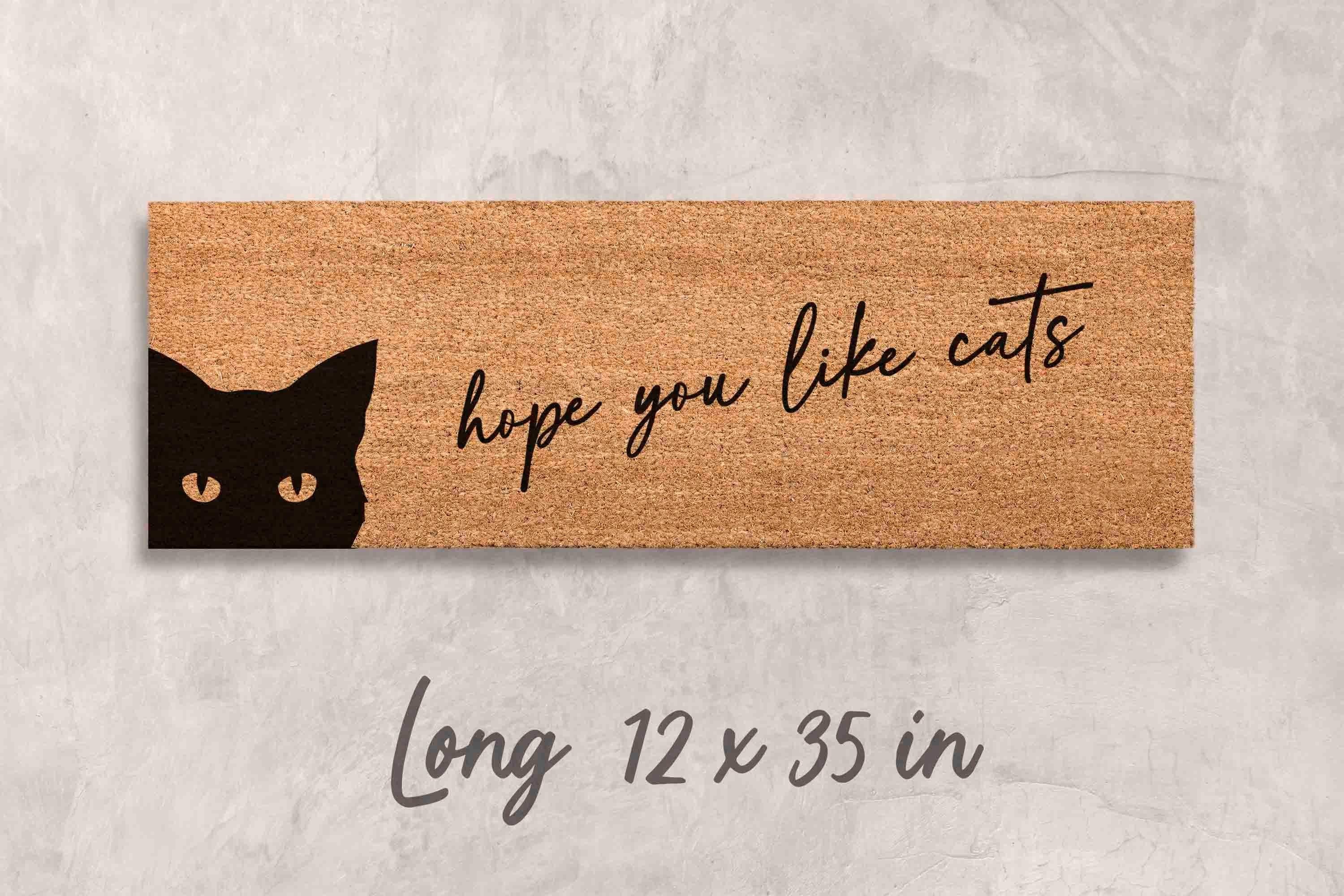 Funny Cat Doormat: 'Hope You Like Cats' Welcome Mat