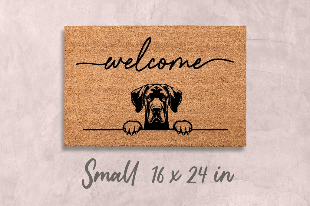 Great Dane Doormat Natural Coir Welcome Mat (Dog Lover Gift)