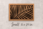 Floral Leaves Doormat: Minimalist Welcome Mat (Natural Coir, Latex Backing)