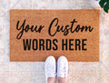 Personalized Door Mat: Custom Family Name (Natural Coir, Latex)
