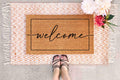 Welcome Doormat: Classic Design (Natural Coir, Latex)