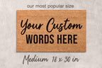 Personalized Door Mat: Custom Family Name (Natural Coir, Latex)