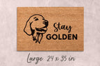 Golden Retriever Doormat: Funny Dog Mat - Natural Coir Fiber