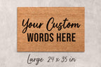 Personalized Door Mat: Custom Family Name (Natural Coir, Latex)