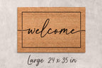 Welcome Doormat: Classic Design (Natural Coir, Latex)