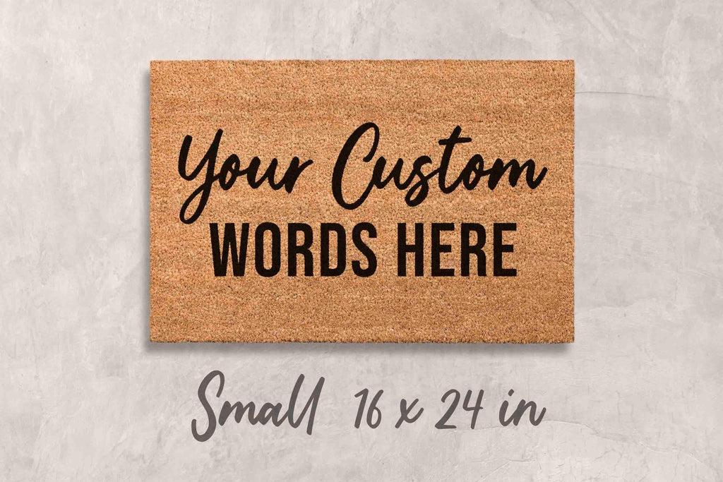Personalized Door Mat: Custom Family Name (Natural Coir, Latex)