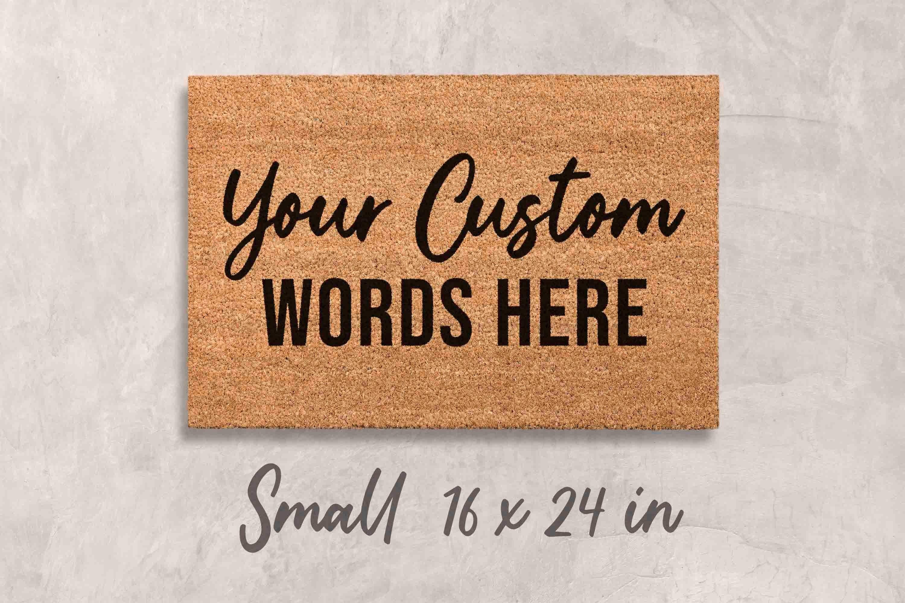 Personalized Door Mat: Custom Family Name (Natural Coir, Latex)