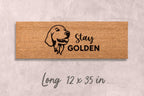 Golden Retriever Doormat: Funny Dog Mat - Natural Coir Fiber