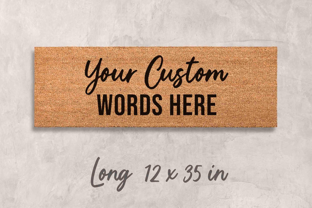 Personalized Door Mat: Custom Family Name (Natural Coir, Latex)