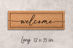 Welcome Doormat: Classic Design (Natural Coir, Latex)