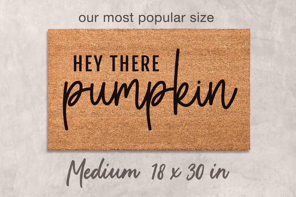 Fall Doormat: Hey There Pumpkin Design - Cozy Autumn Porch Decor