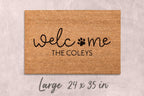 Personalized Dog Doormat: Custom Name, Paw Print Welcome Mat