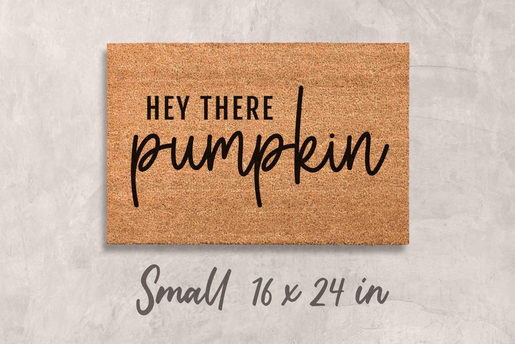 Fall Doormat: Hey There Pumpkin Design - Cozy Autumn Porch Decor
