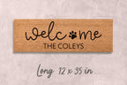 Personalized Dog Doormat: Custom Name, Paw Print Welcome Mat