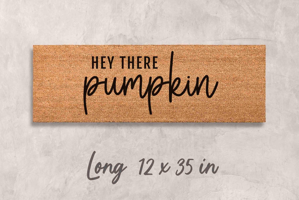 Fall Doormat: Hey There Pumpkin Design - Cozy Autumn Porch Decor