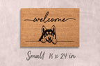 Husky Dog Doormat, Natural Coir Welcome Mat (Latex Backing)