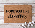 Doodle Doormat: Unique Dog Owner Gift (Natural Coir, Latex)