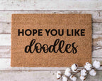 Doodle Doormat: Unique Dog Owner Gift (Natural Coir, Latex)