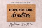 Doodle Doormat: Unique Dog Owner Gift (Natural Coir, Latex)