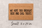 Dog Owner Doormat: Custom Funny Welcome Mat - Beer and Treats