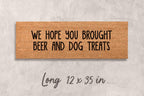 Dog Owner Doormat: Custom Funny Welcome Mat - Beer and Treats