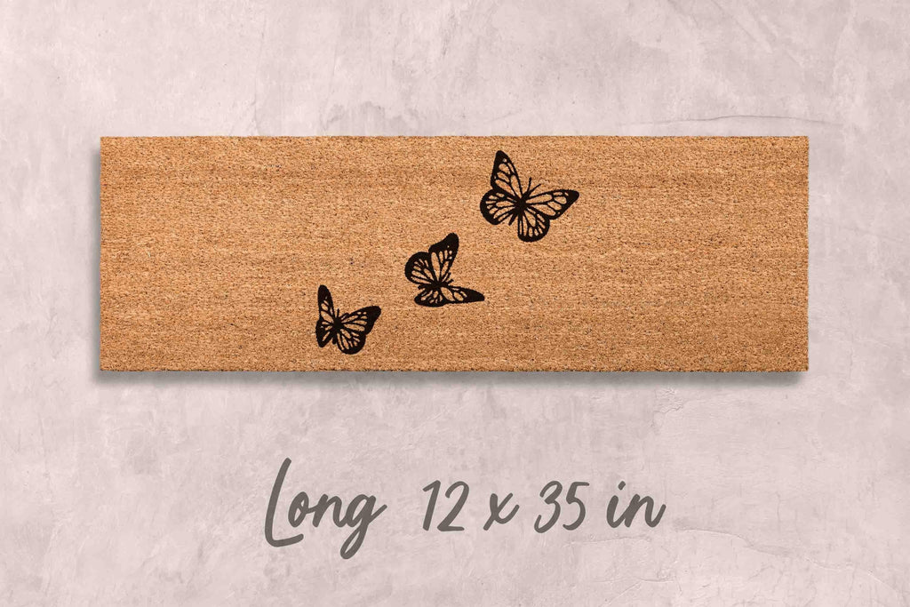 Butterfly Door Mat: Unique Personalized Porch Decor (Coir Fiber)