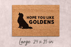 Golden Retriever Doormat: Custom Funny Design (Natural Coir, Latex)