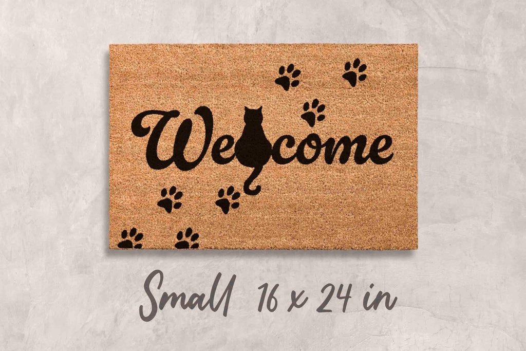 Funny Cat Doormat, Coir Welcome Mat (Indoor/Outdoor)