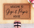 Grandparents Welcome Mat, Personalized Coir Doormat (Custom Name)