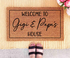 Grandparents Welcome Mat, Personalized Coir Doormat (Custom Name)