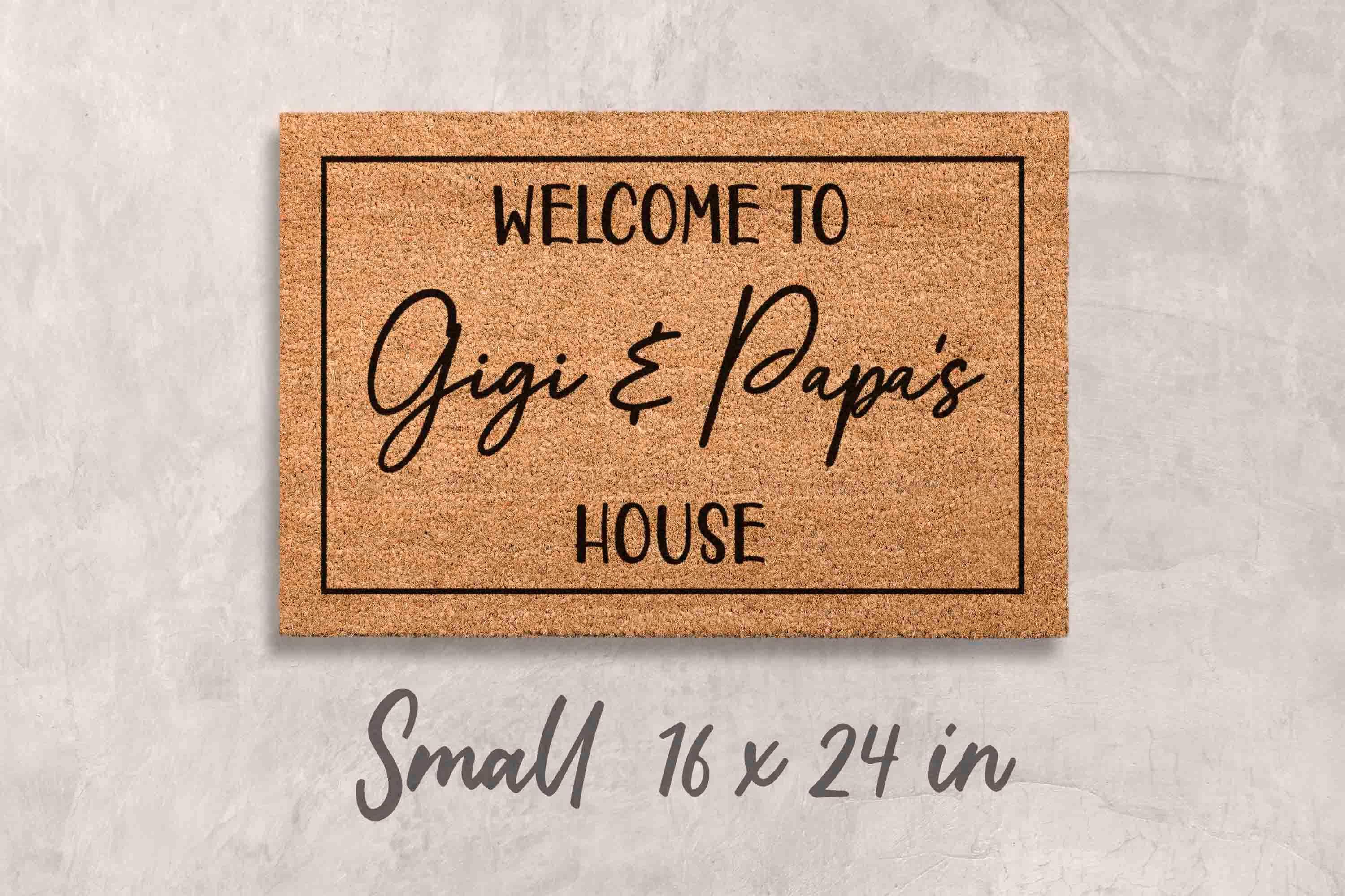 Grandparents Welcome Mat, Personalized Coir Doormat (Custom Name)