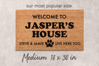 Custom Dog Welcome Mat: Personalized Name Doormat (Coir, Latex)