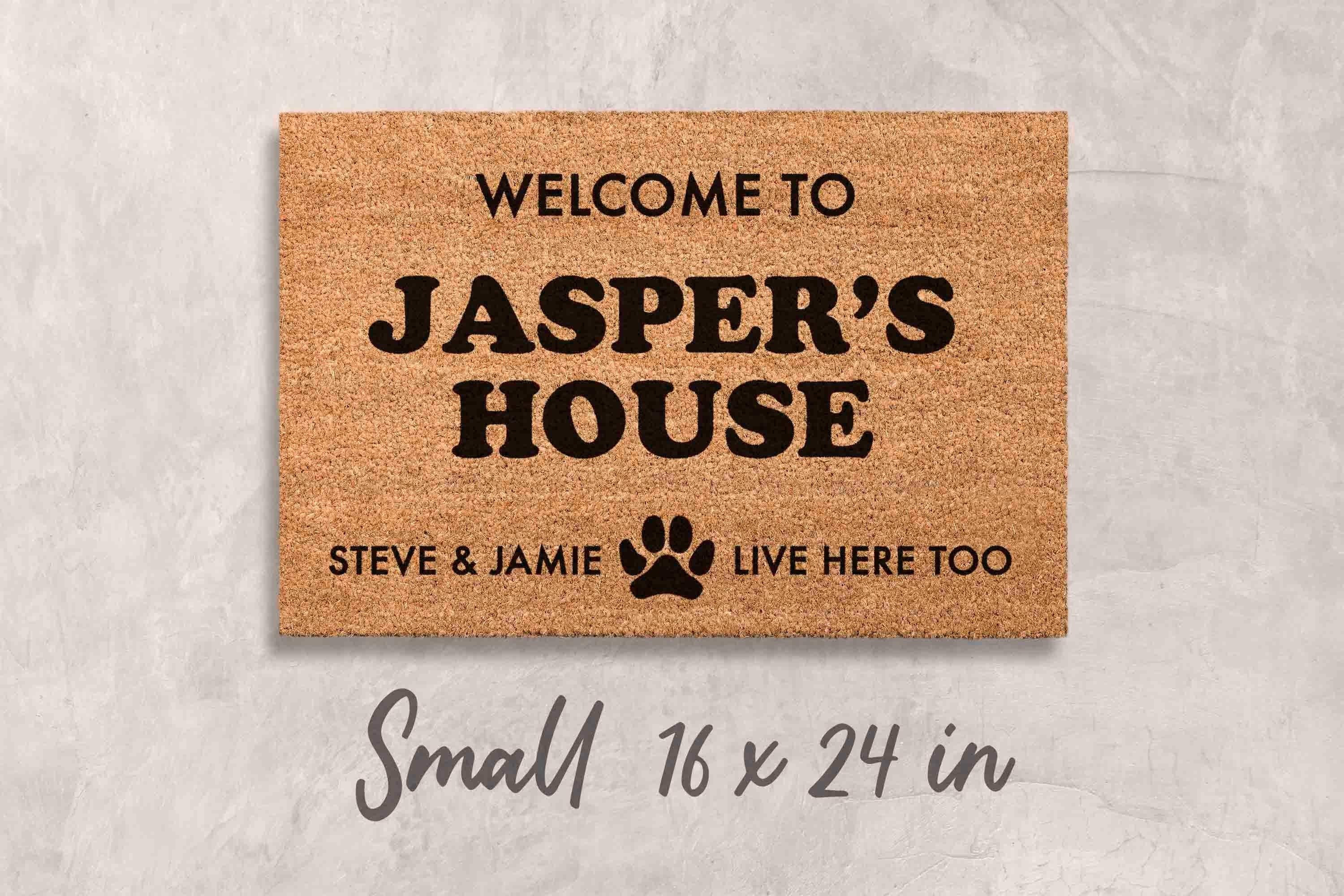 Custom Dog Welcome Mat: Personalized Name Doormat (Coir, Latex)