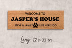 Custom Dog Welcome Mat: Personalized Name Doormat (Coir, Latex)