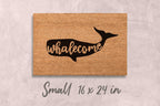 Whalecome Doormat: Nautical Funny Welcome Mat (Natural Coir, Latex)