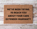 Funny Extended Warranty Doormat: Coir Welcome Mat
