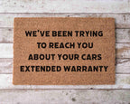 Funny Extended Warranty Doormat: Coir Welcome Mat