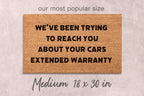 Funny Extended Warranty Doormat: Coir Welcome Mat