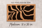 Wildflower Floral Doormat - Natural Coir, Modern Porch Decor