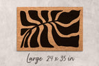 Wildflower Floral Doormat - Natural Coir, Modern Porch Decor