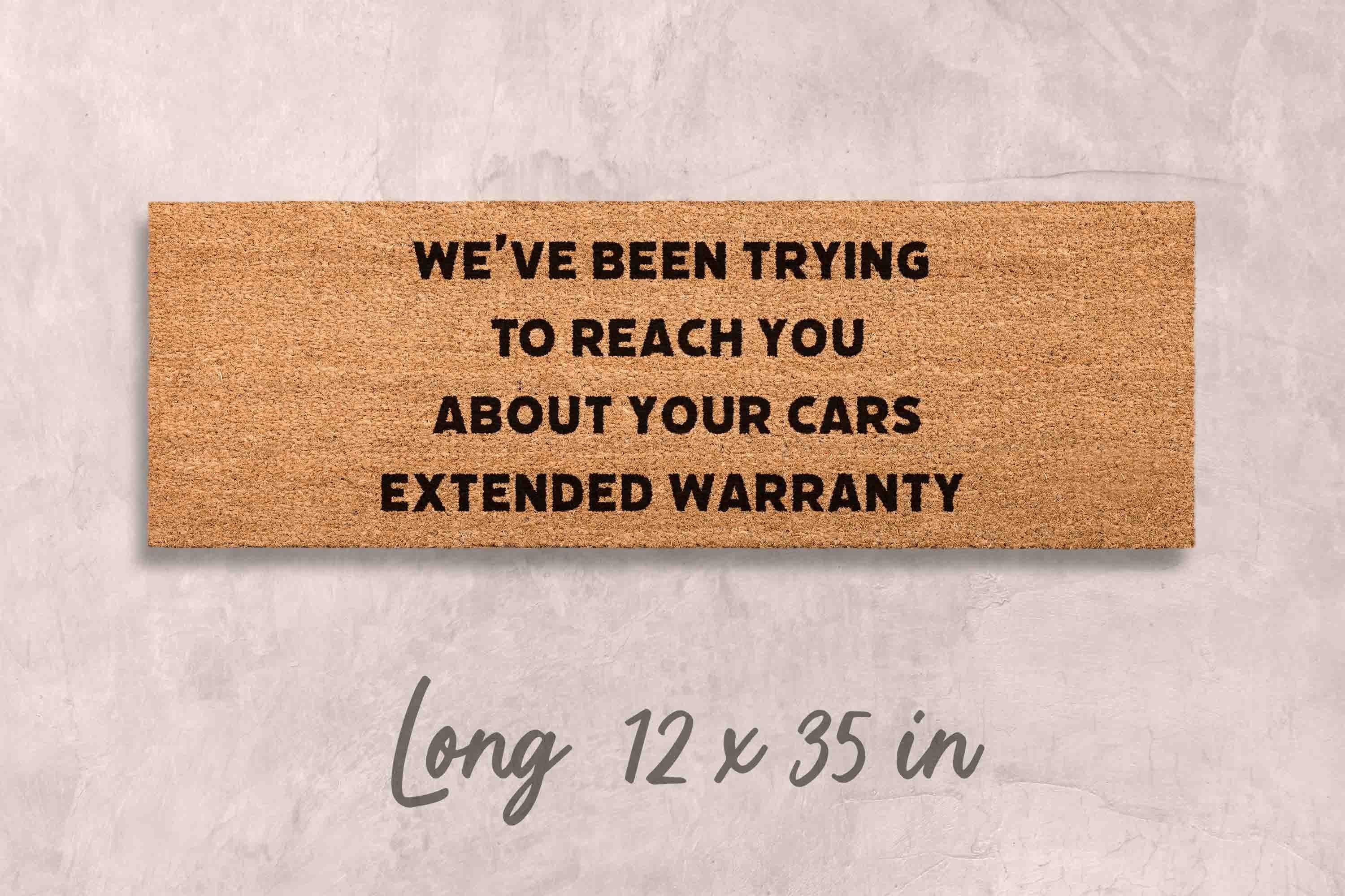 Funny Extended Warranty Doormat: Coir Welcome Mat