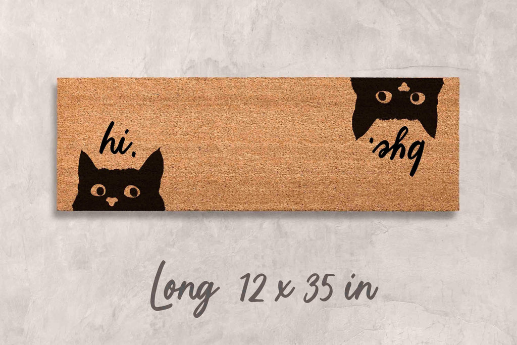 Funny Cat Doormat: Natural Coir with Latex Backing