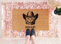 Funny Cat Doormat Meowdy, Natural Coir (Latex Backing - Welcome Mat)