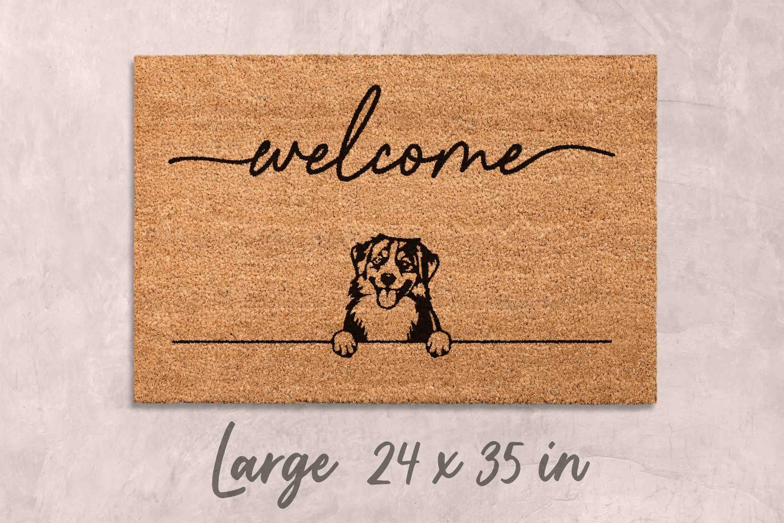 Aussie Dog Lover Doormat, Natural Coir (Latex Backing, Outdoor)