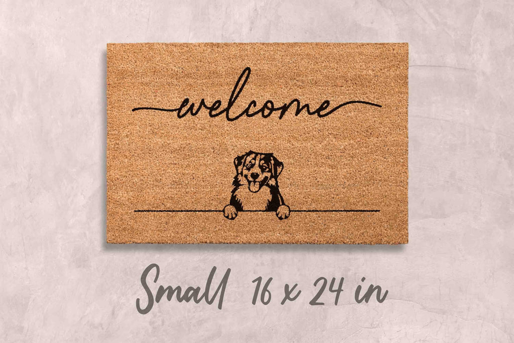Aussie Dog Lover Doormat, Natural Coir (Latex Backing, Outdoor)