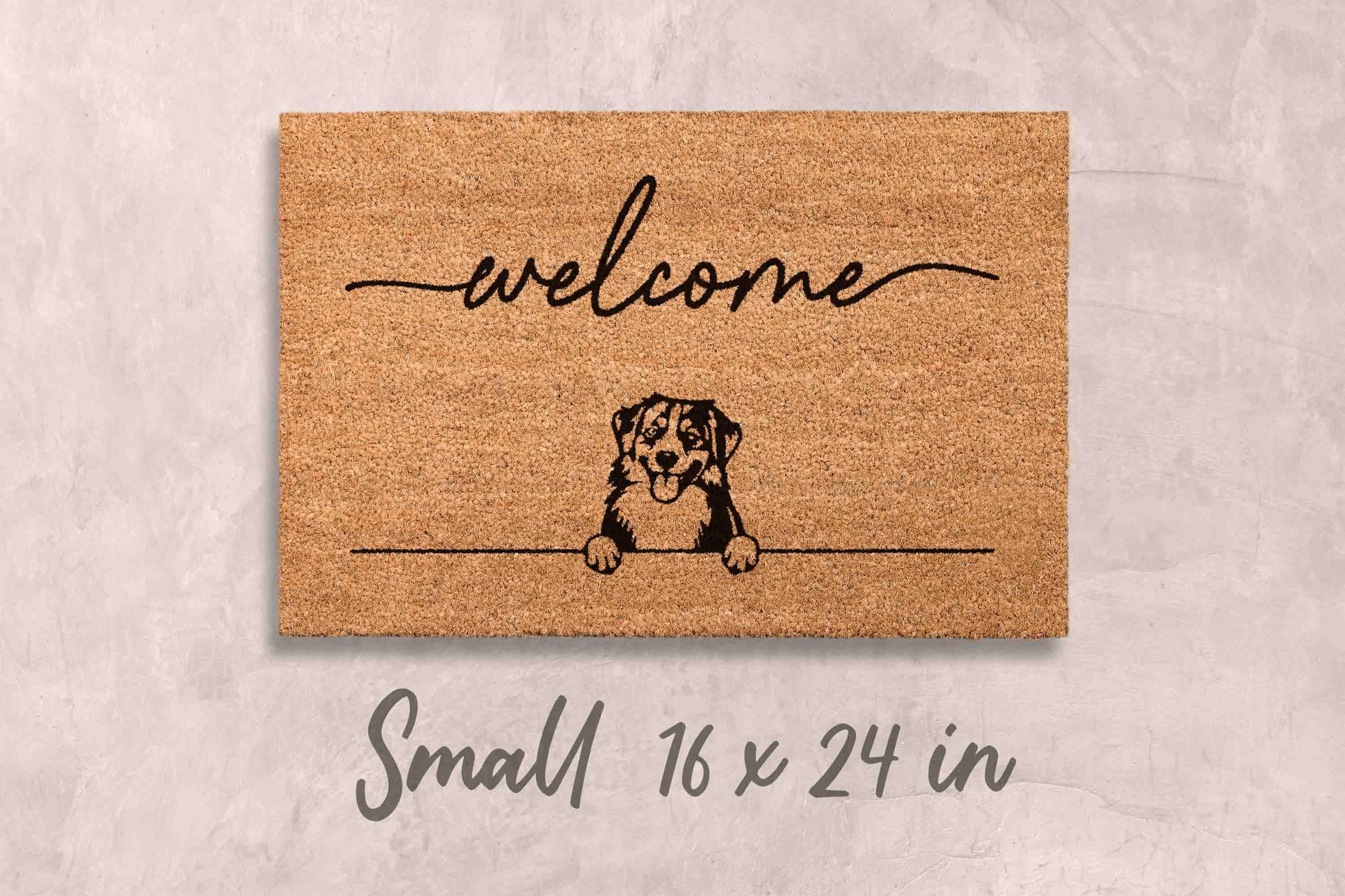 Aussie Dog Lover Doormat, Natural Coir (Latex Backing, Outdoor)