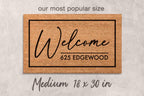 Custom Address Doormat - Personalized Natural Fiber Welcome Mat